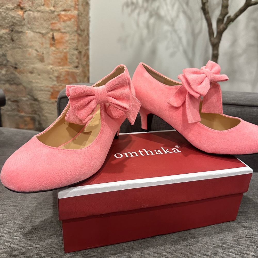 Pink Bow Mary Jane Heels